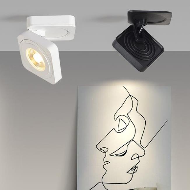 Einfaches modernes Licht Luxuriöse quadratische kreative verstellbare Lesewandlampe Deckenlampe - Cueteks