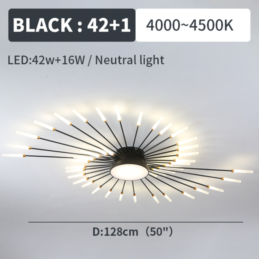 Moderne LED Deckenleuchte aus Metall Dauerhaft für Wohnzimmer - Cueteks