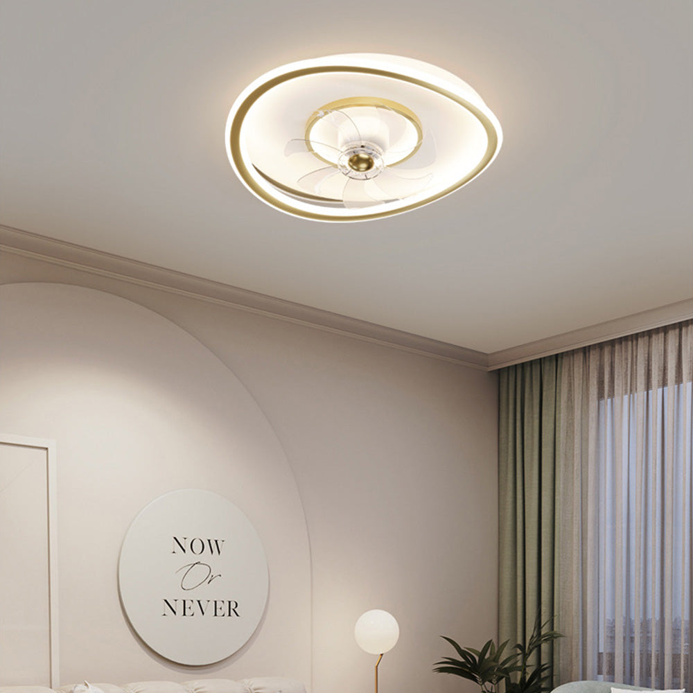 Kelley Deckenventilator mit Beleuchtung Gold, 5 Stile, ∅50/90/110CM - Cueteks