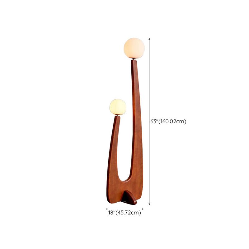 Avi Stehleuchte, Holz & Glas, 2-flammig - Cueteks