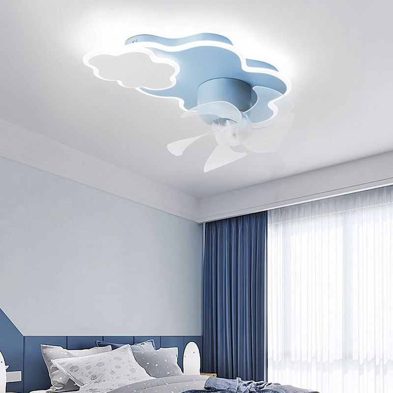 Minori Deckenventilator mit Beleuchtung Wolke, 3 Farben, 55CM/58CM Lang - Cueteks