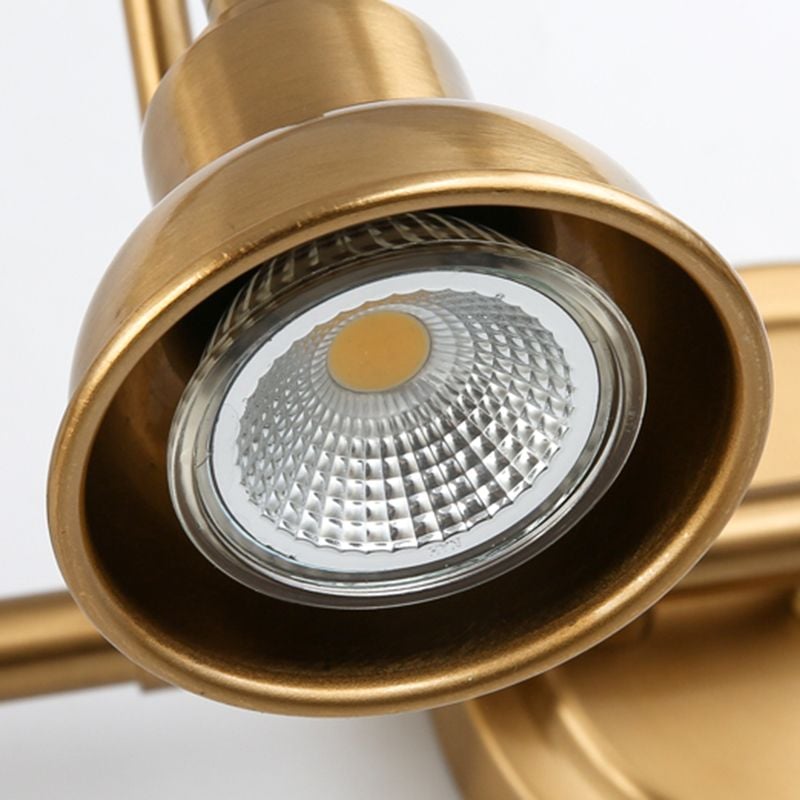 Eryn Postmoderne Goldene Spiegelfront Waschtisch-Wandleuchte, 2/3/4-flammig - Cueteks