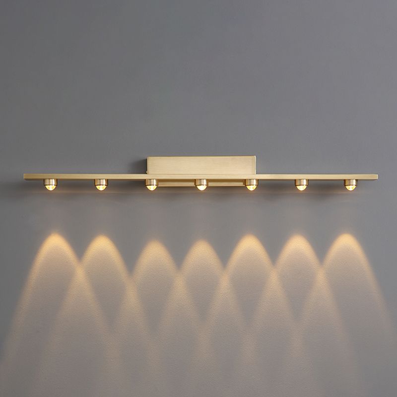 Leigh Spiegelfront Wandleuchte Wasserwelle Messing, 3/5/7-flammig - Cueteks