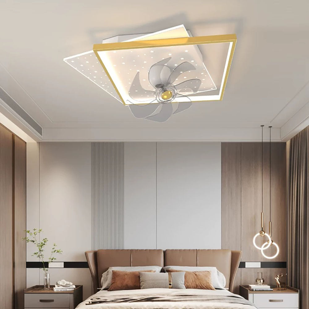 Kelley Deckenventilator mit Beleuchtung, 4 Stile, ∅50/90CM - Cueteks