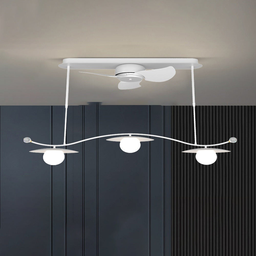 Carins Deckenventilator mit Beleuchtung Weiß, 2 Stile, ∅100/120CM - Cueteks