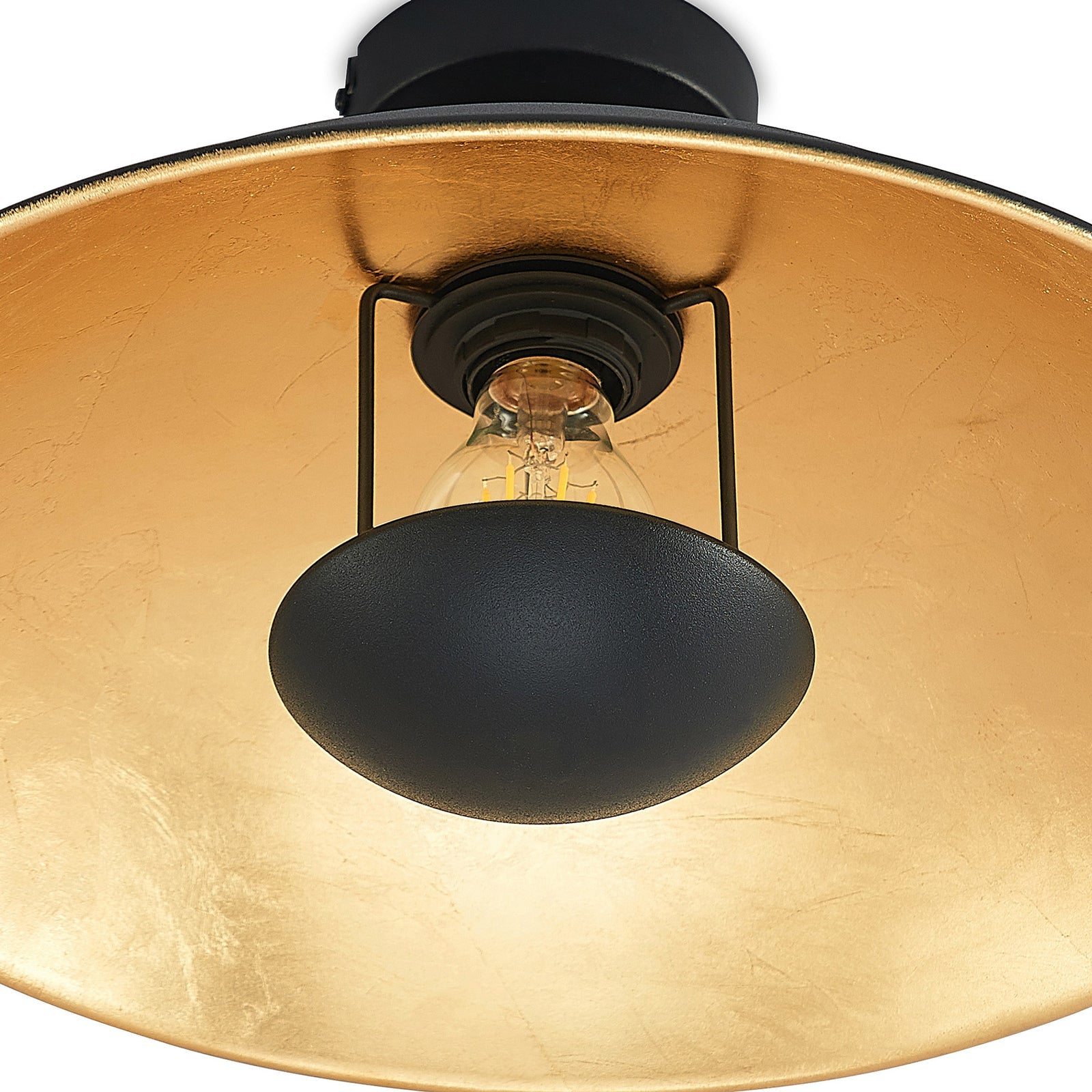 Carins Schwarz & Gold Deckenleuchte, ∅30/40CM - Cueteks