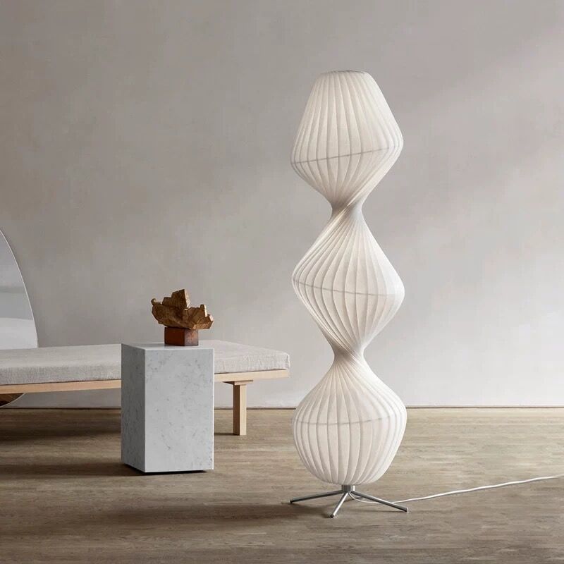 Renée 2/3 Schichten Stehleuchte, Künstlich Stoff & Metall, 109/160CM Lang - Cueteks
