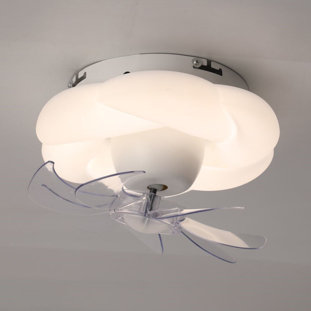 Minori Deckenventilatoren mit Beleuchtung Weiß, 2 Stile, ∅30CM - Cueteks