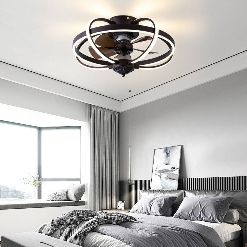 Lacey Deckenventilator mit Beleuchtung, Aluminium & Metall, ∅50CM - Cueteks