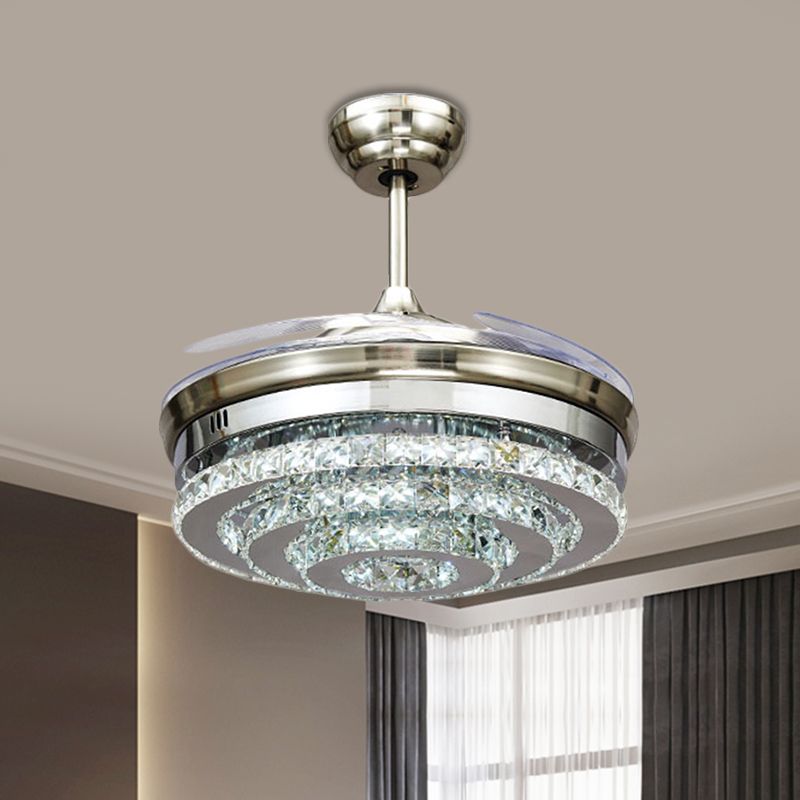 Kirsty Deckenventilator mit Beleuchtung Kristall Chrome, ∅48CM - Cueteks