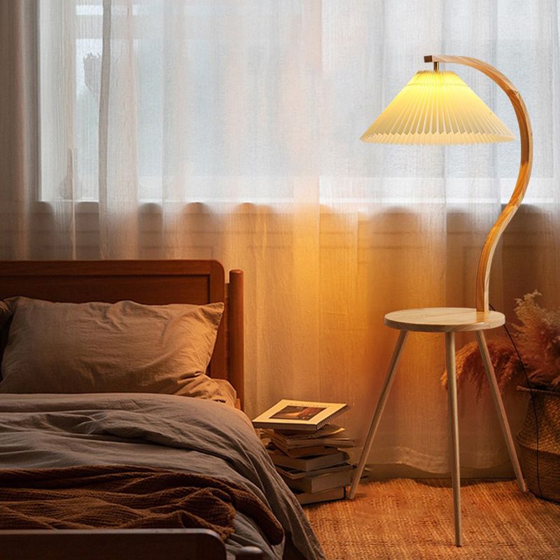 Ozawa Nachttisch, Plissierte Stehleuchte, 150CM Lang - Cueteks
