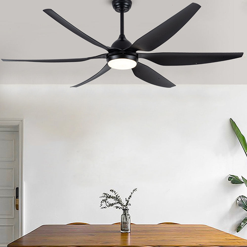Haydn Deckenventilator mit Beleuchtung Weiß & Schwarz 6-Blatt, ∅137/167CM - Cueteks