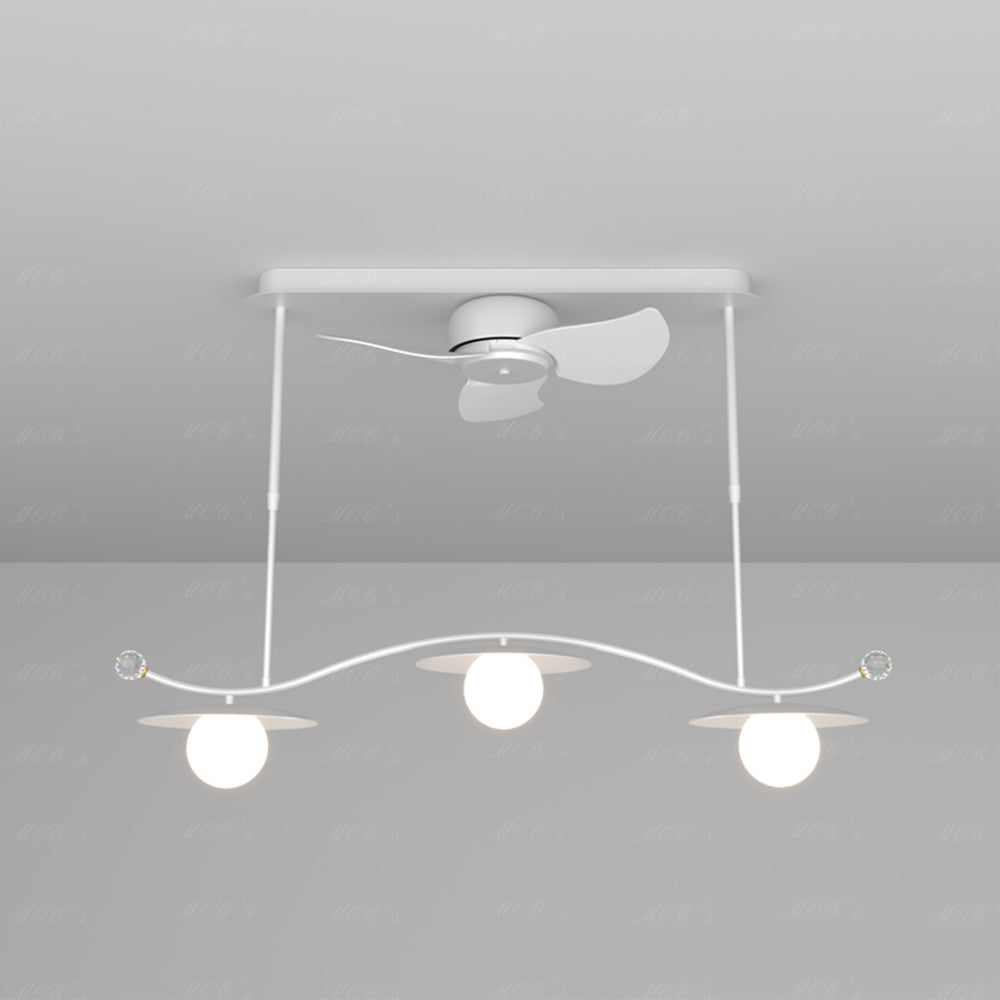 Carins Deckenventilator mit Beleuchtung Weiß, 2 Stile, ∅100/120CM - Cueteks