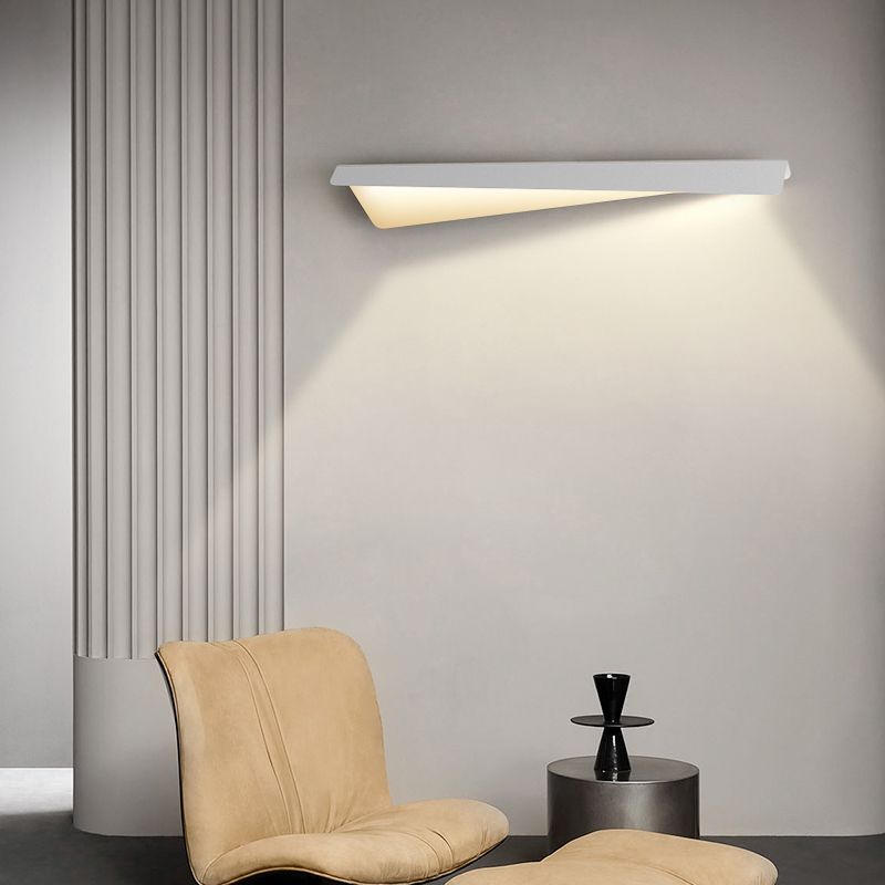 Leigh Spiegelfront Wandleuchte Falten, Weiß, 71CM/91CM/122CM Lang - Cueteks
