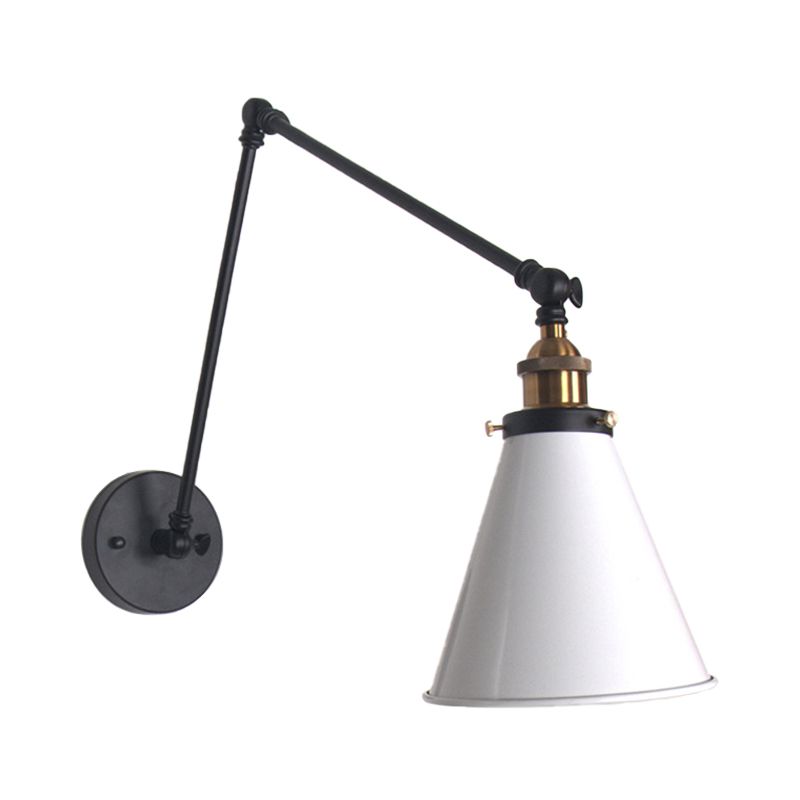 Brady Konische, verstellbare Wandleuchte, Metall - Cueteks