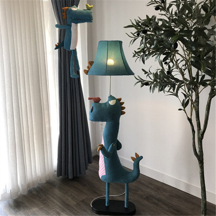Minori Stehleuchte in Blaue Dinosaurier-Form, Metall, 130CM Lang - Cueteks