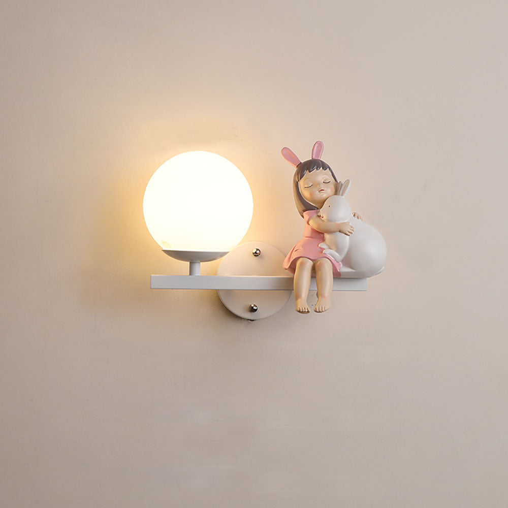 Minori Wandleuchte Weiß & Rosa, 20CM Lang - Cueteks