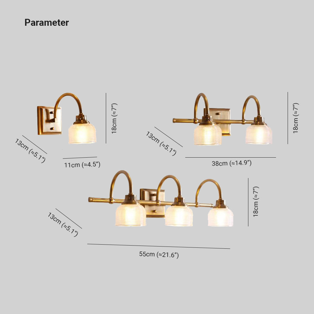 Lottie Prismatisch Spiegelfront Wandleuchte Glas , 1/2/3-flammig - Cueteks