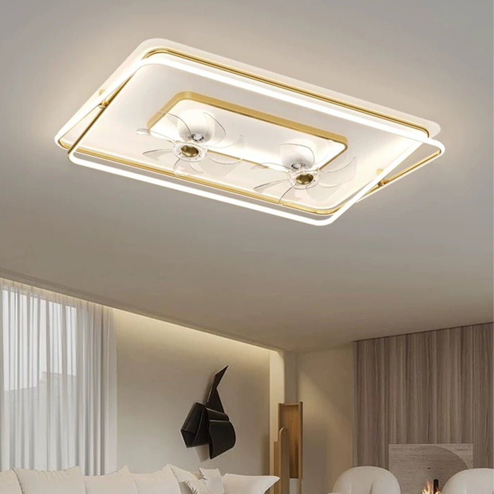 Kelley Deckenventilator mit Beleuchtung Gold, 5 Stile, ∅50/90/110CM - Cueteks