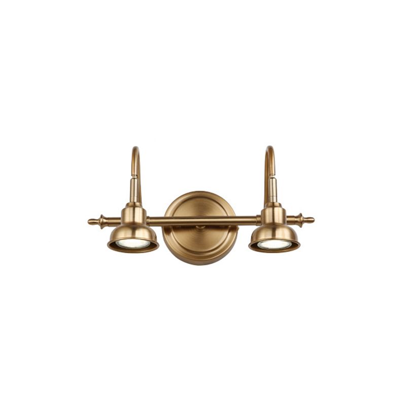 Eryn Postmoderne Goldene Spiegelfront Waschtisch-Wandleuchte, 2/3/4-flammig - Cueteks