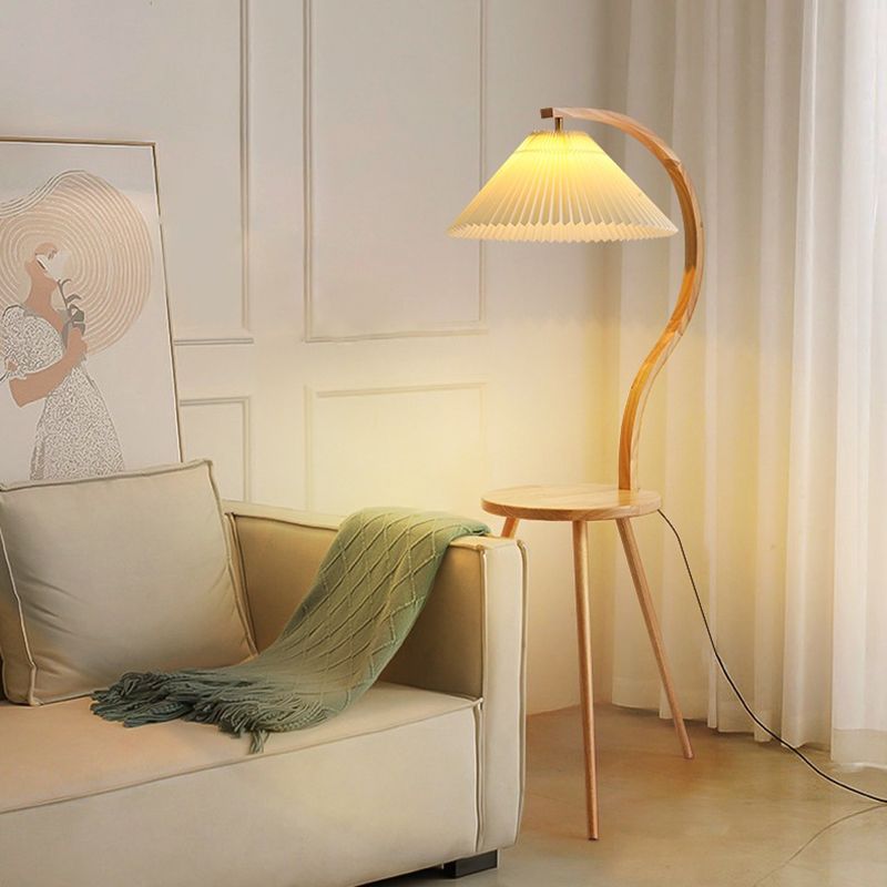 Ozawa Nachttisch, Plissierte Stehleuchte, 150CM Lang - Cueteks