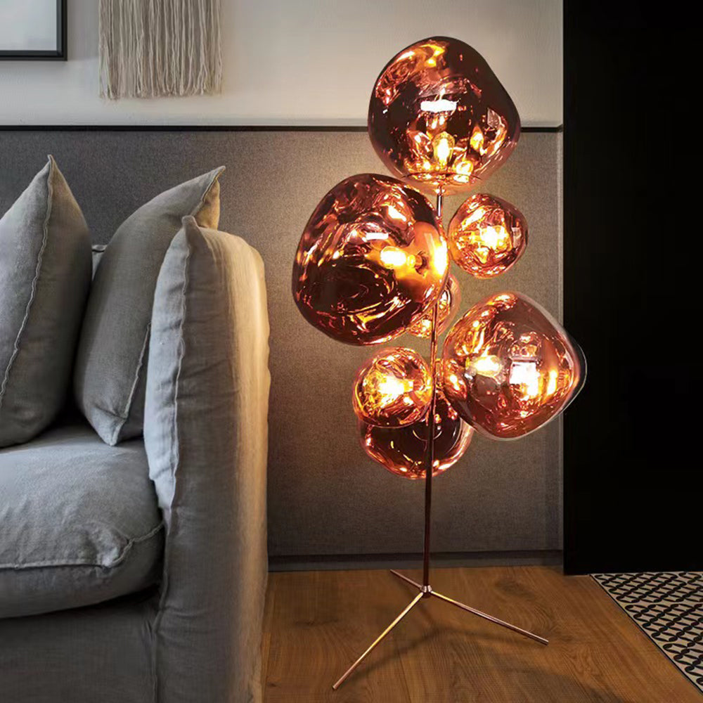 Mirza Stehleuchte 4 Farben, 7 -flammig, ∅38+28CM - Cueteks