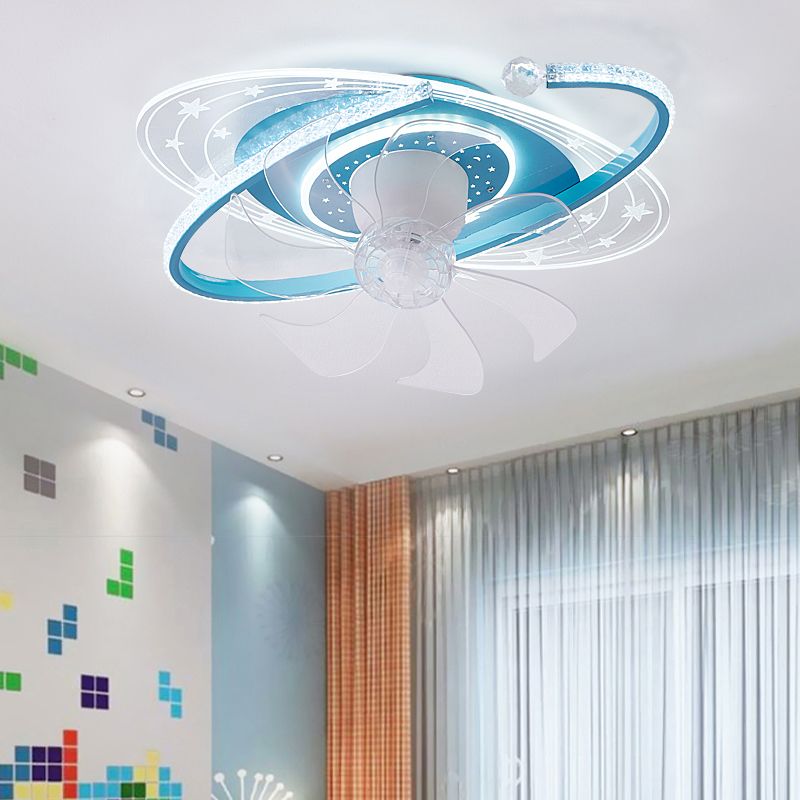 Minori Deckenventilator mit Beleuchtung Ellipse, 3 Farben, ∅50CM - Cueteks