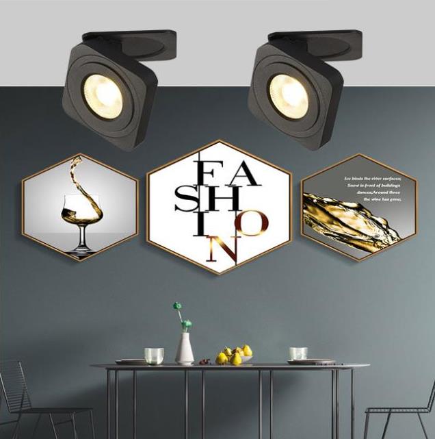Einfaches modernes Licht Luxuriöse quadratische kreative verstellbare Lesewandlampe Deckenlampe - Cueteks