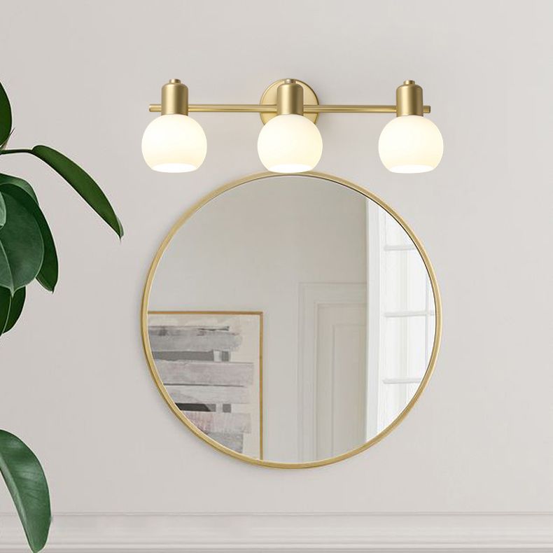 Valentina Gold Spiegelfront Waschtisch-Wandleuchte, 1/2/3-flammig - Cueteks
