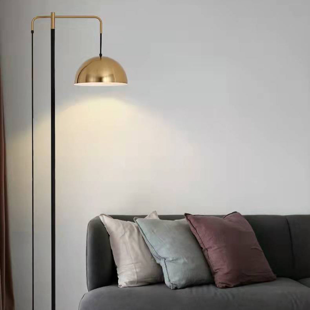 Carins Minimalistische Stehleuchte, Metall & Marmor - Cueteks