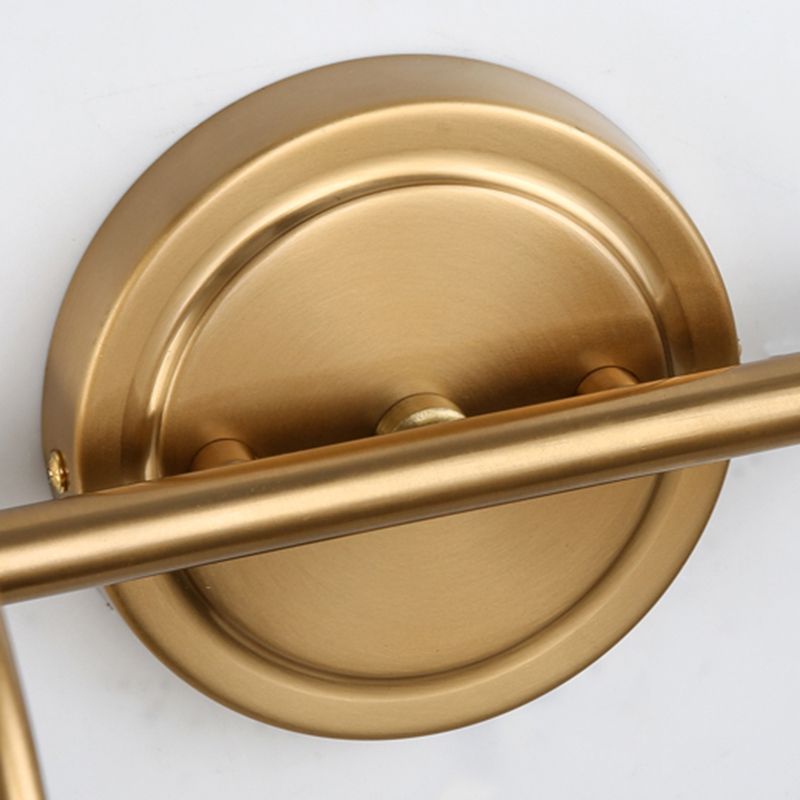 Eryn Postmoderne Goldene Spiegelfront Waschtisch-Wandleuchte, 2/3/4-flammig - Cueteks