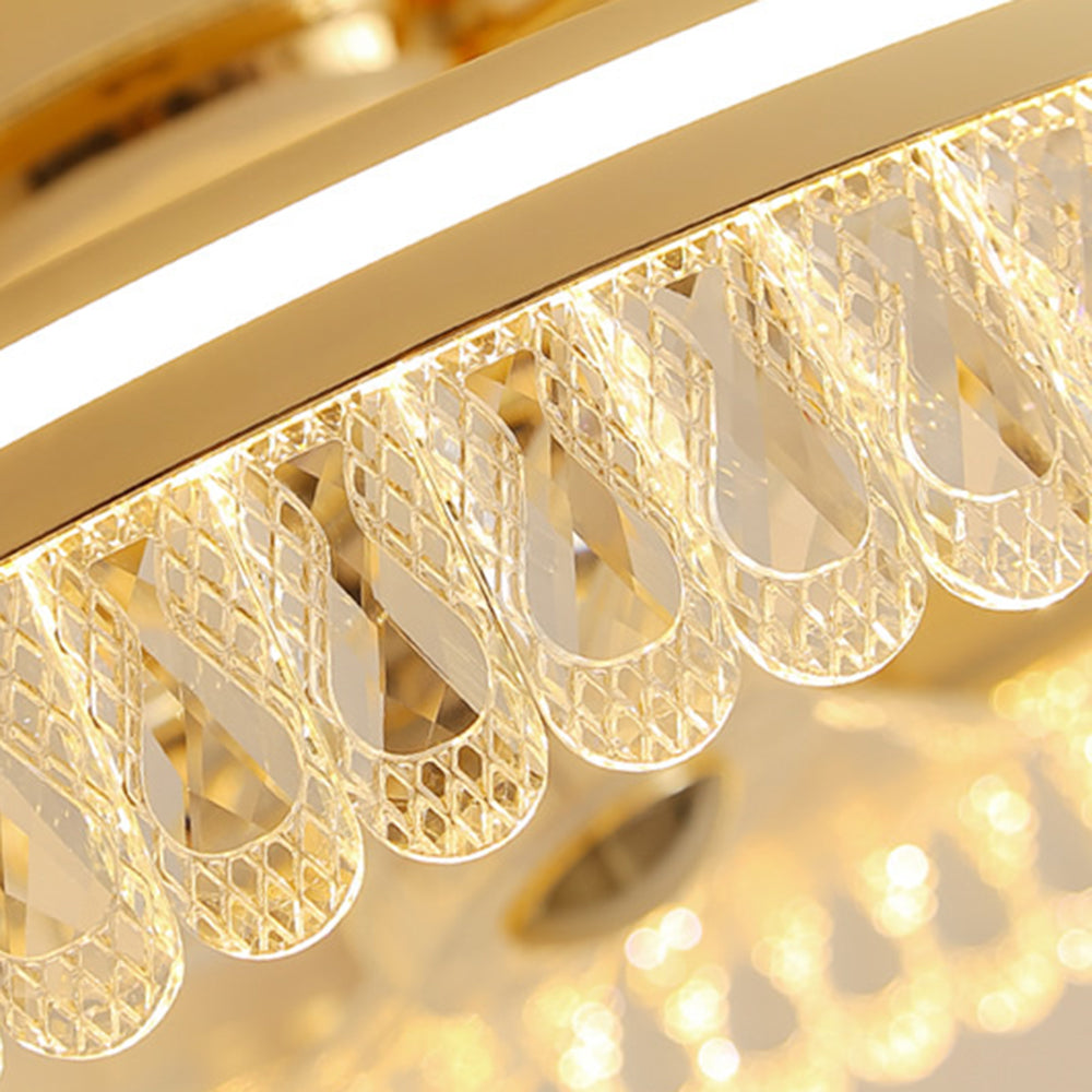 Kelley Deckenventilator mit Beleuchtung Gold, 2 Stile, ∅50/60CM - Cueteks