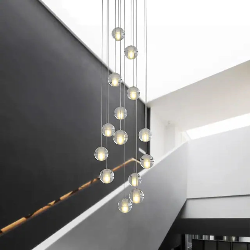 Hailie hanging-light arrangement beside a staircase
