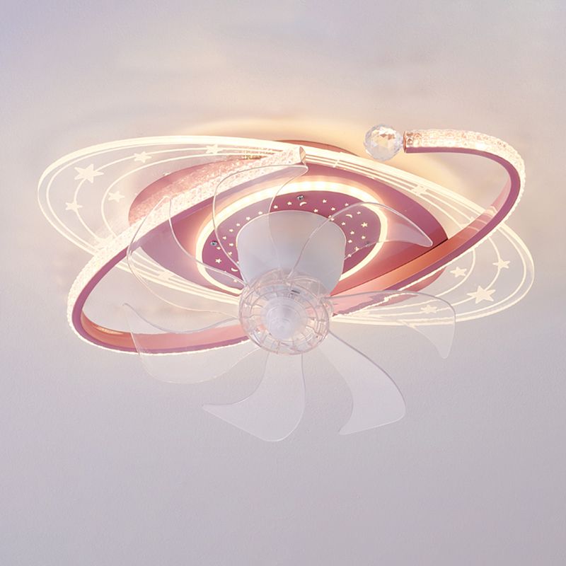 Minori Deckenventilator mit Beleuchtung Ellipse, 3 Farben, ∅50CM - Cueteks