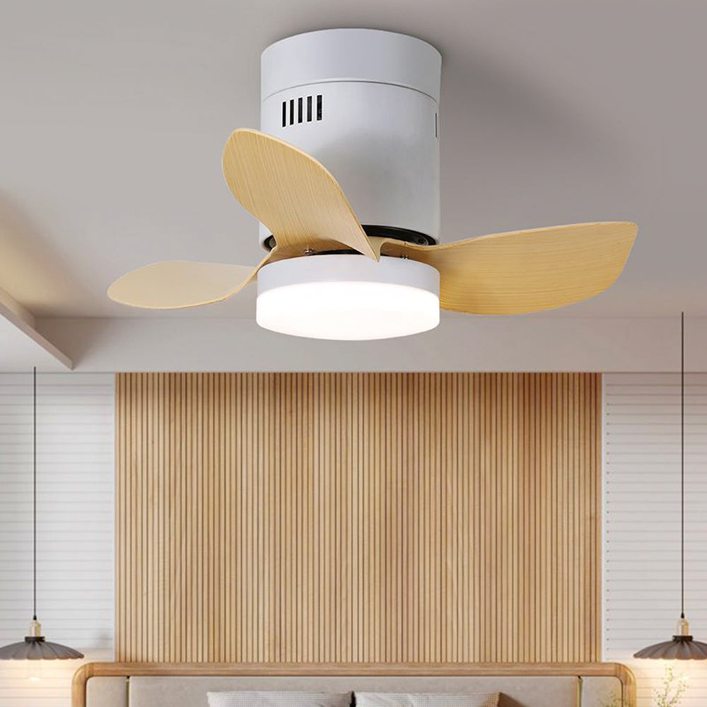 Walters 3-Blade White Ceiling Fan with Light, 2 Color, DIA 23.6'' - Cueteks
