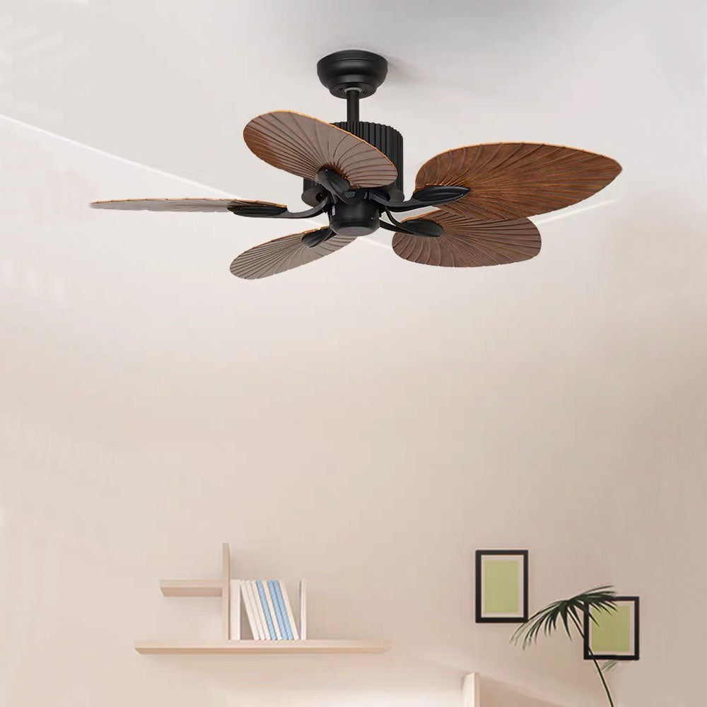 Bella Retro Vintage 5-Blade Ceiling Fan, Coffee - Cueteks