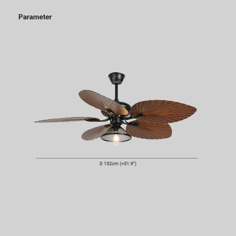 Ross 5-Blade Ceiling Fans /Lantern, 1/3/5 Heads, DIA 51.9'' - Cueteks