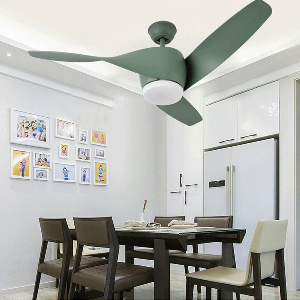 Garner 3-Blade Basic Ceiling Fan with Light, 4 Colors, DIA 52'' - Cueteks