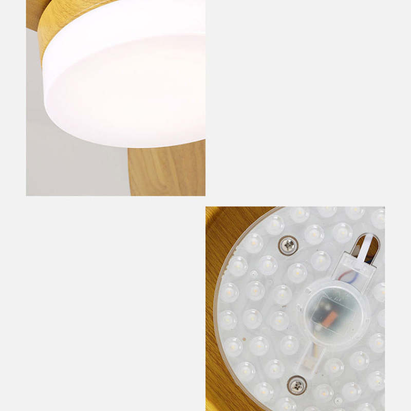Ozawa 3-Blade Ceiling Fan with Light, Wooden, 2 Color, 43'' - Cueteks
