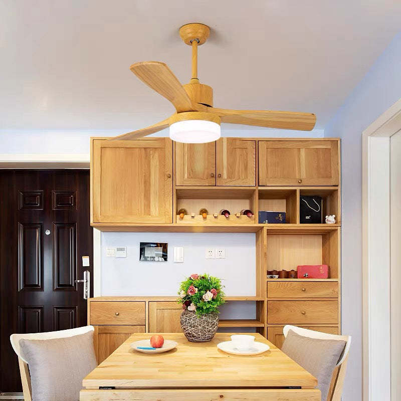 Ozawa 3-Blade Ceiling Fan with Light, Wooden, 2 Color, 43'' - Cueteks