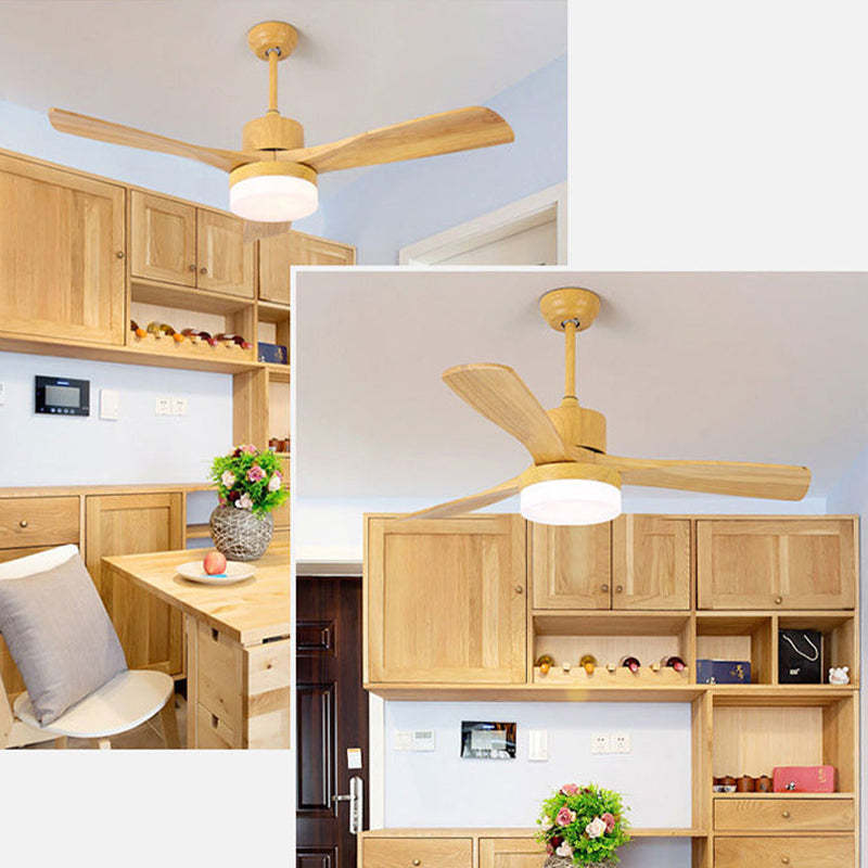 Ozawa 3-Blade Ceiling Fan with Light, Wooden, 2 Color, 43'' - Cueteks