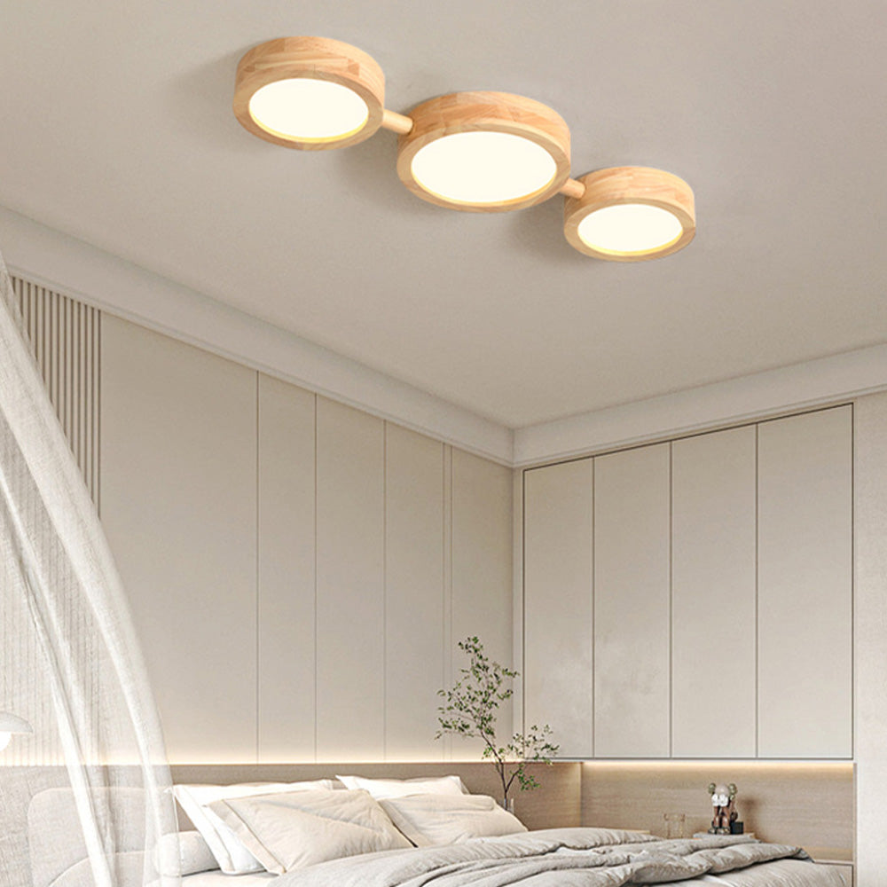 Multi-Heads Wood Retro LED Ceiling Light - Cueteks