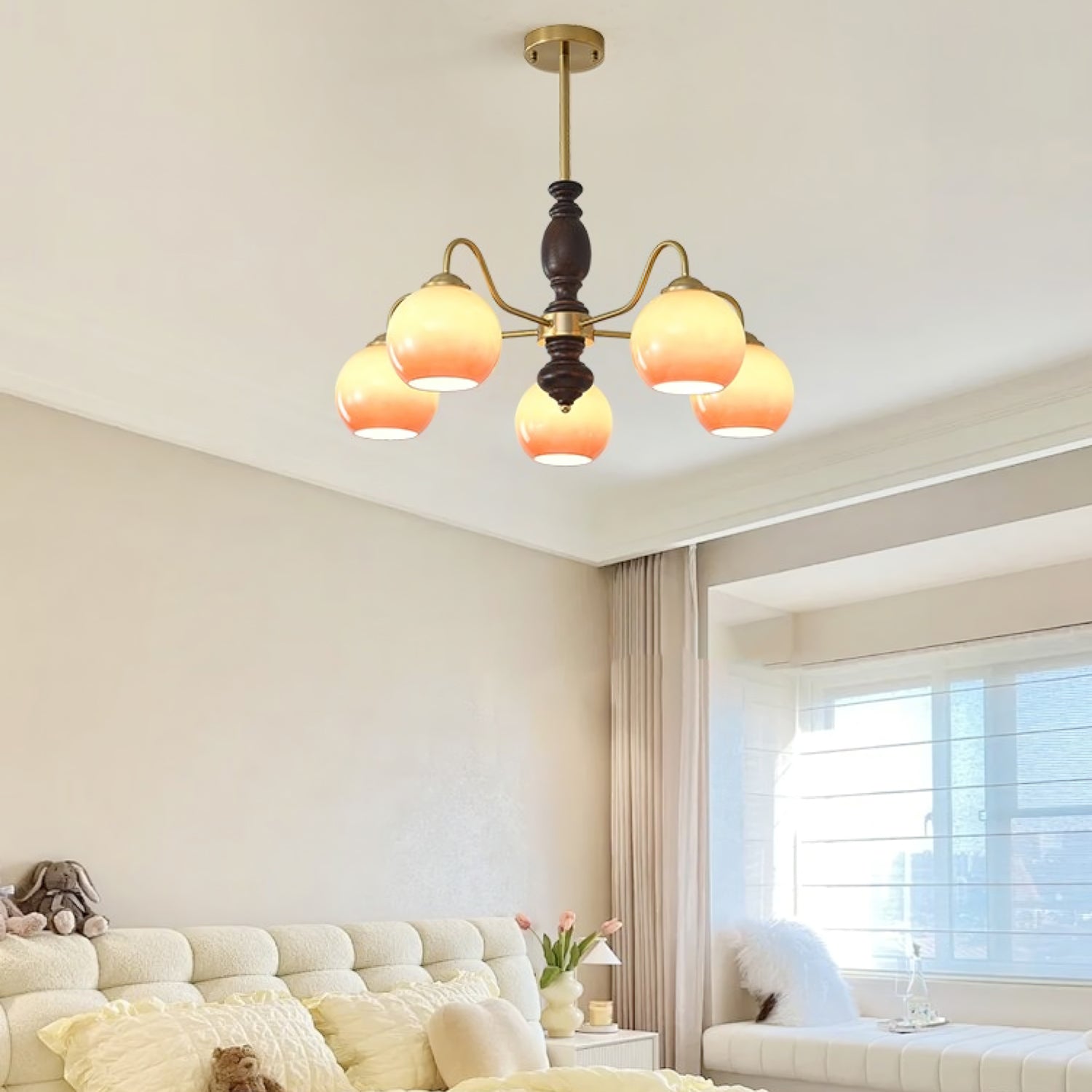 Caramel Orb Chandelier - Cueteks