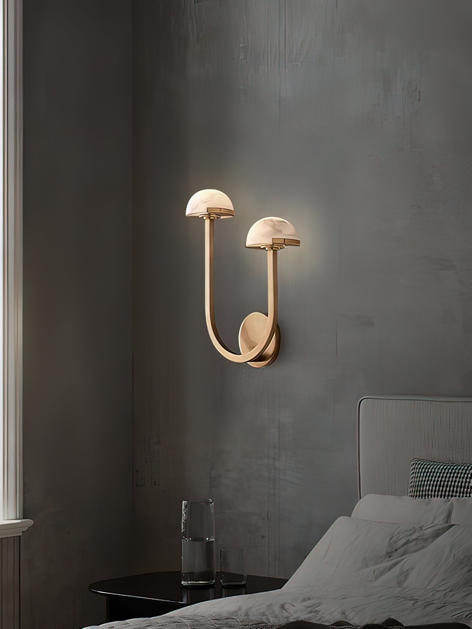 Mushroom Alabaster Wall Lamp - Cueteks