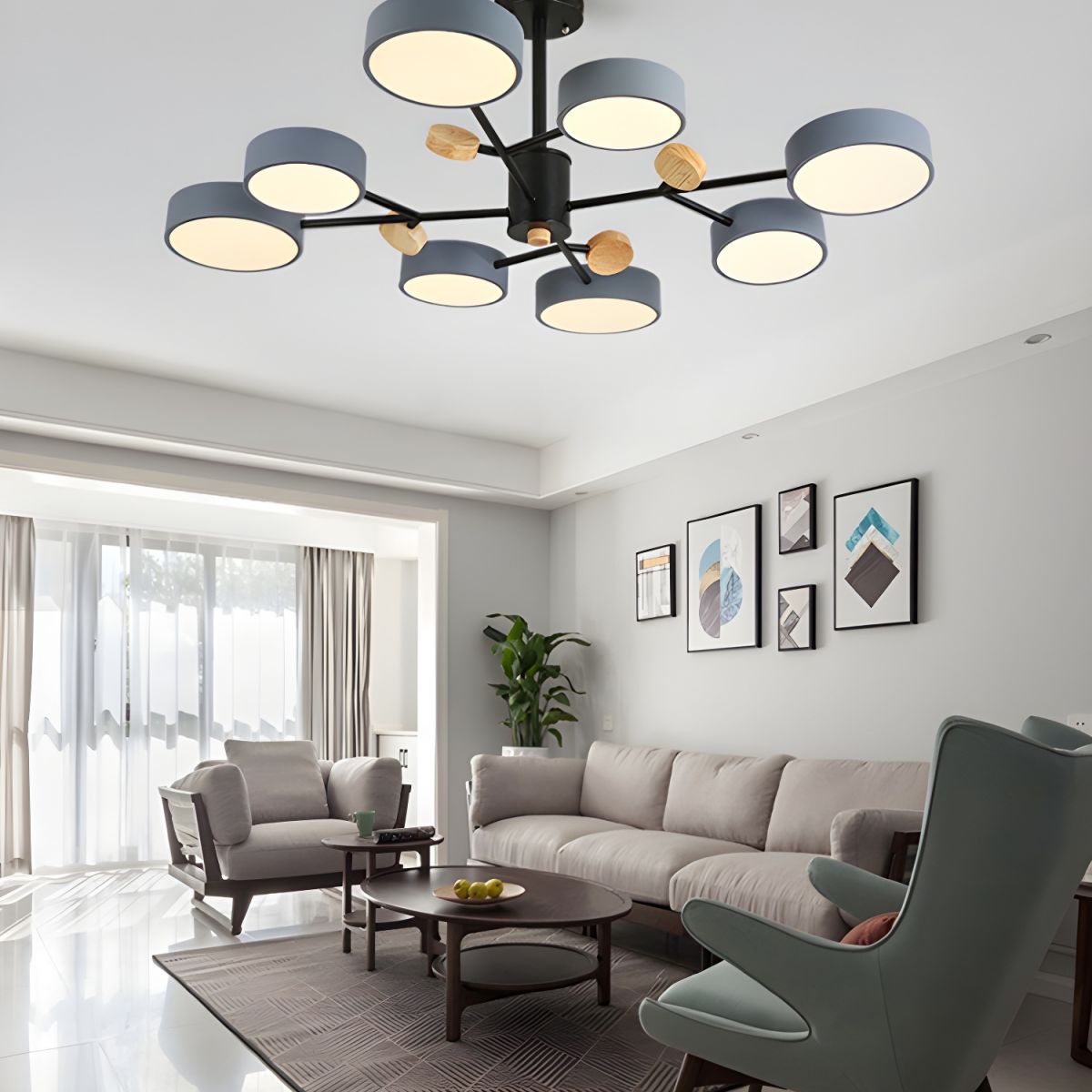 Contemporary Acrylic LED Hanging Pendant Light - Cueteks