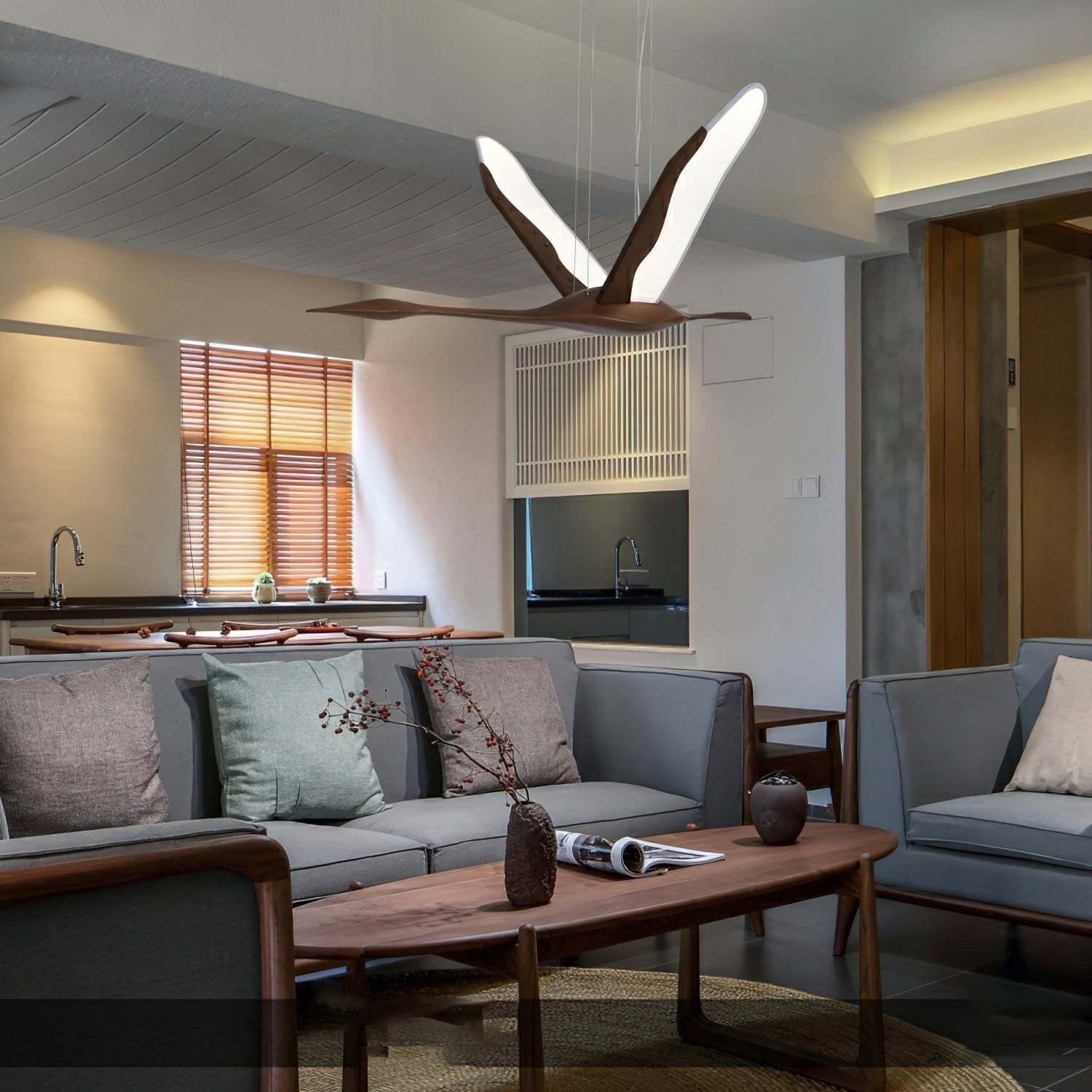 Solitude Crane Pendant Lamp - Cueteks