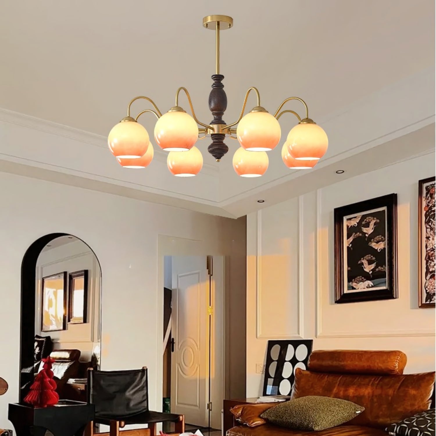 Caramel Orb Chandelier - Cueteks