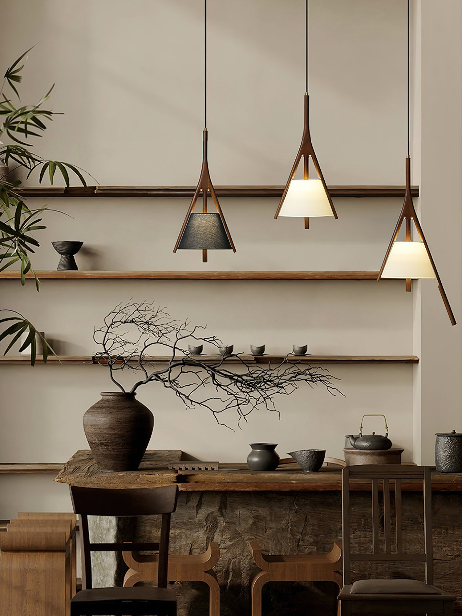 Nanzhi Wood Pendant Lamp - Cueteks