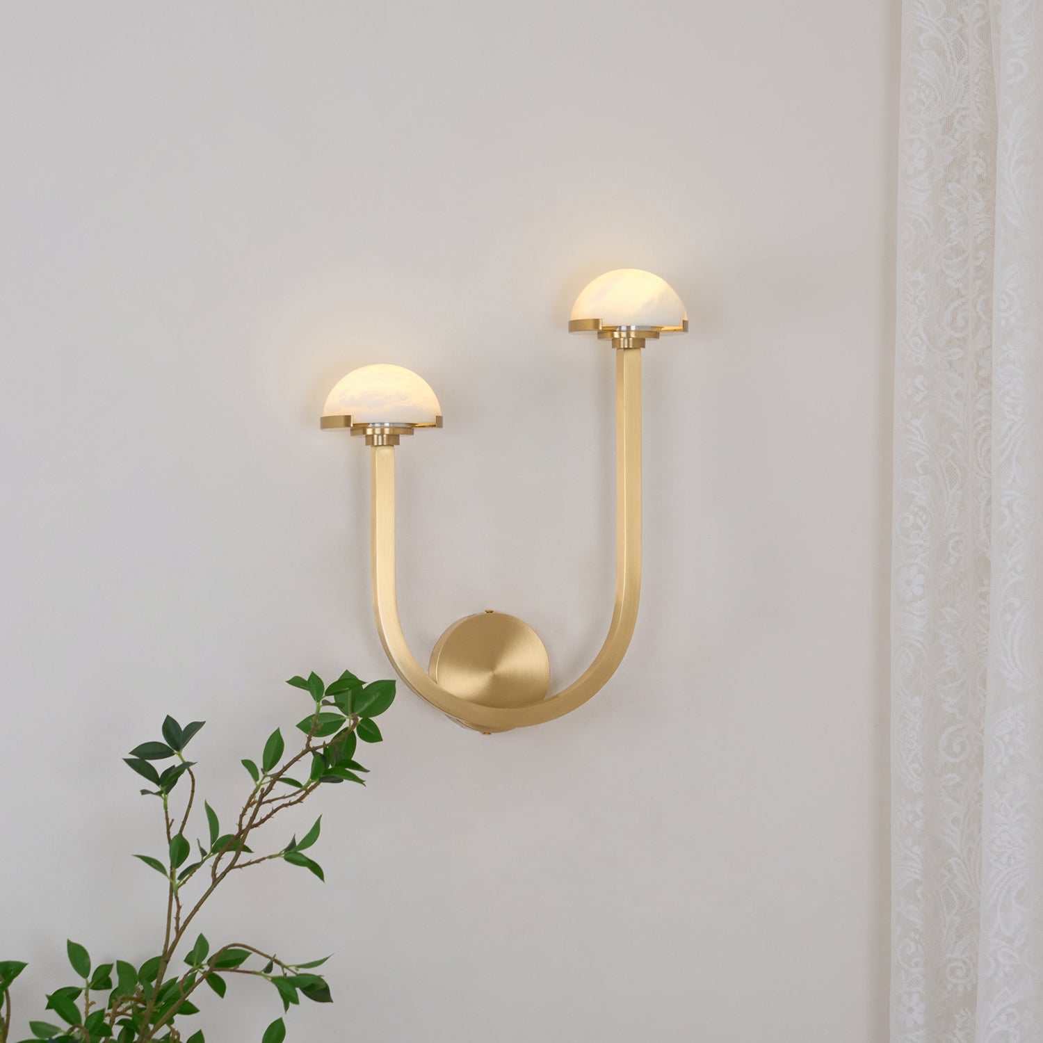 Mushroom Alabaster Wall Lamp - Cueteks