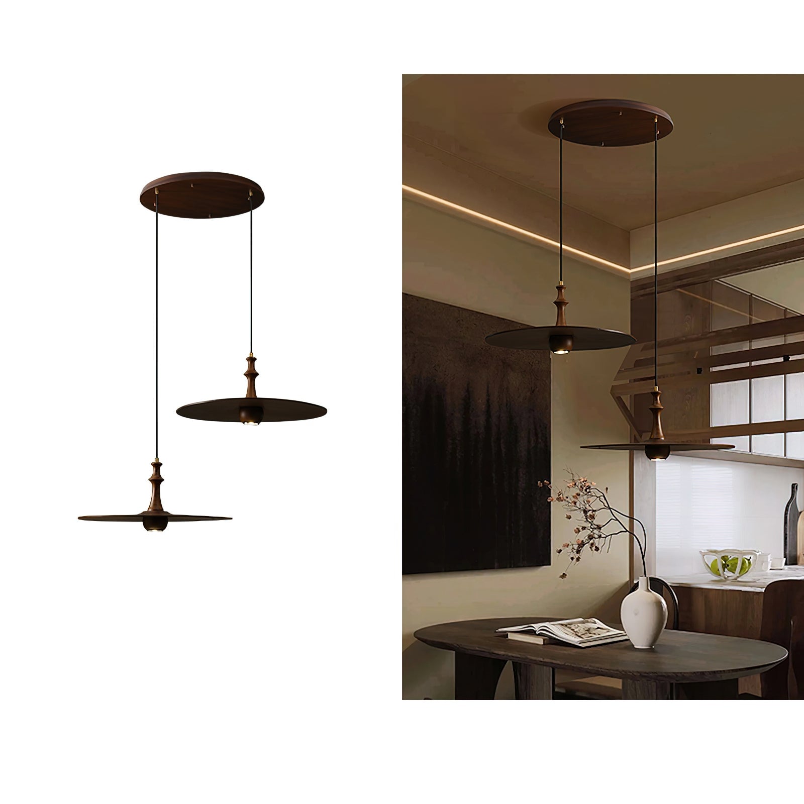 Spindle Disc Pendant Lamp - Cueteks
